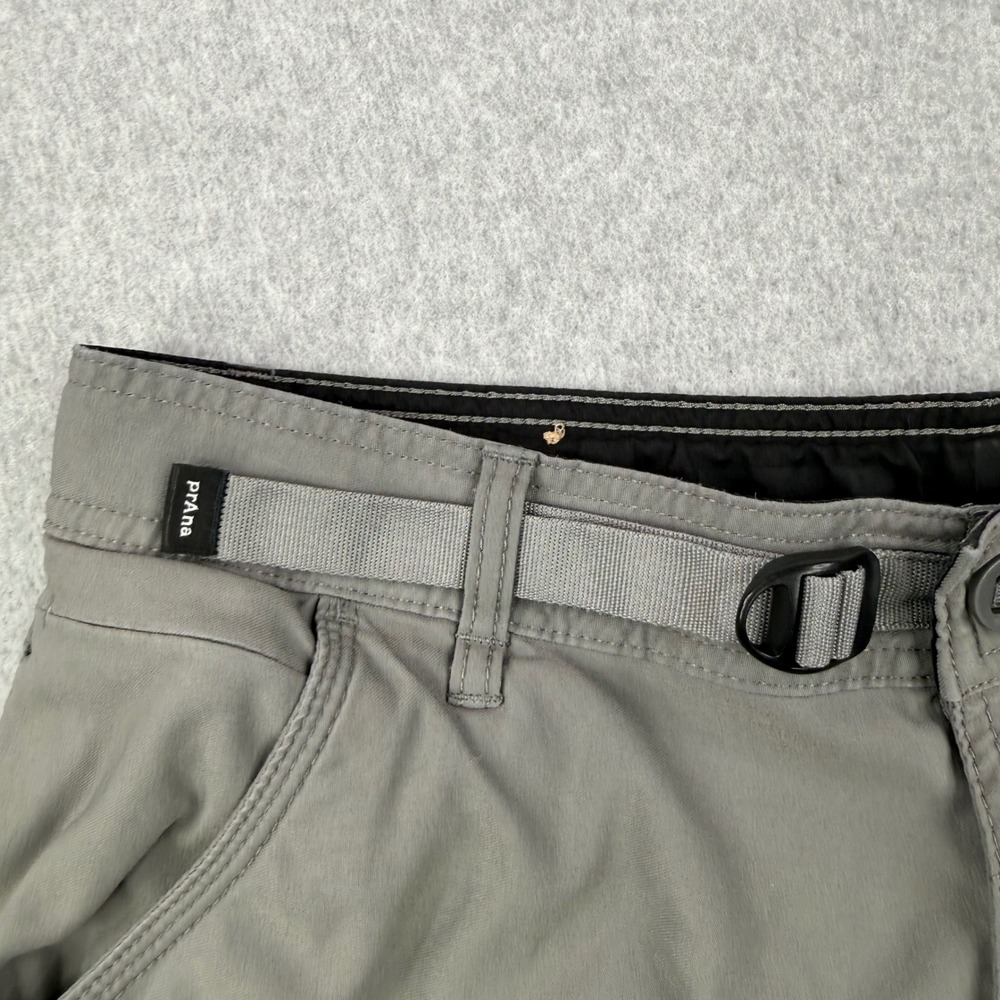 Prana Shorts Mens 33 Gray Zion Belted Cargo Hiking Outdoor Stretch Gorpcore - Picture 3 of 11